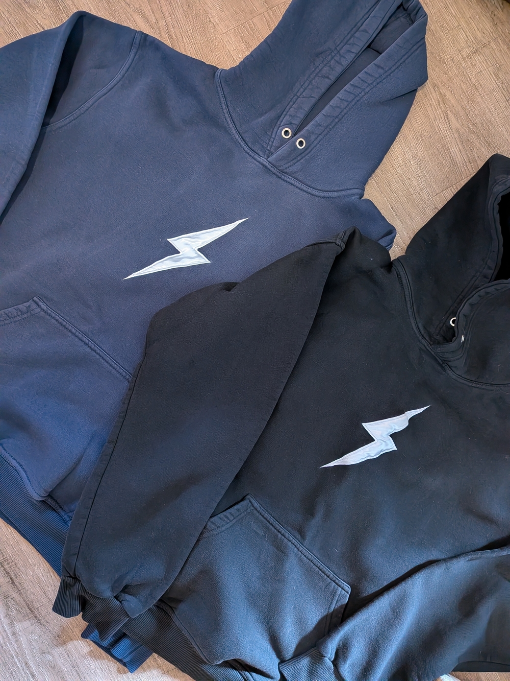 Men's Navy & Black Lightning Pullover Hoodie